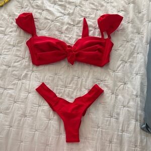 Montce Red Knot Front Bikini Set